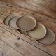 Set of 6 vintage stoneware dinner plates