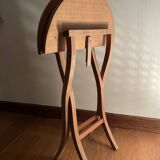 Round folding side table