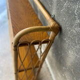 Vintage wall rattan shelf