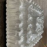 70s molded glass ceiling or wall light