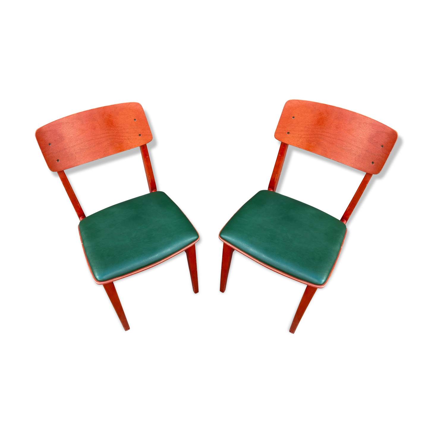 Pair of vintage bistro chairs imitation 1960
