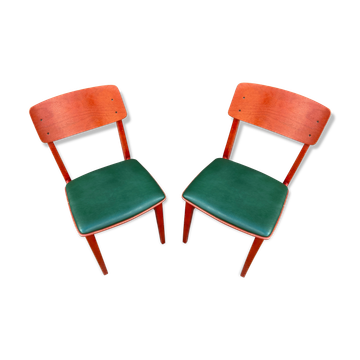 Pair of vintage bistro chairs imitation 1960