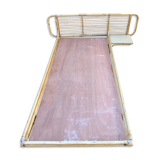 Rattan bed with integrated bedside