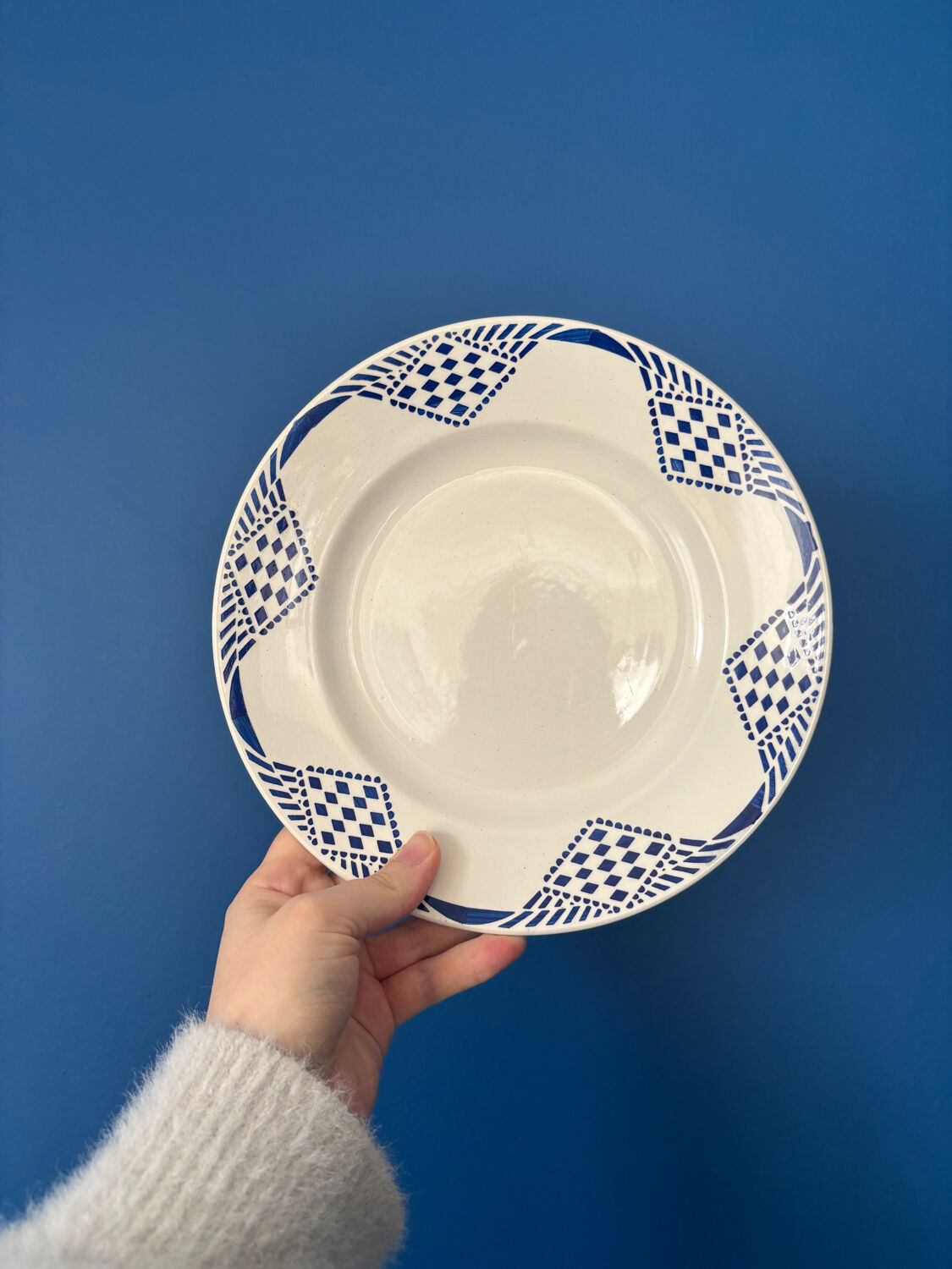Set of 6 vintage flat plates Moulin des Loups & Hamage model Pan
