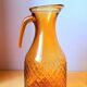 Service verres et carafe ambrée 70s