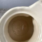 Large ceramic teapot with floral decoration, Digoin Sarreguemines