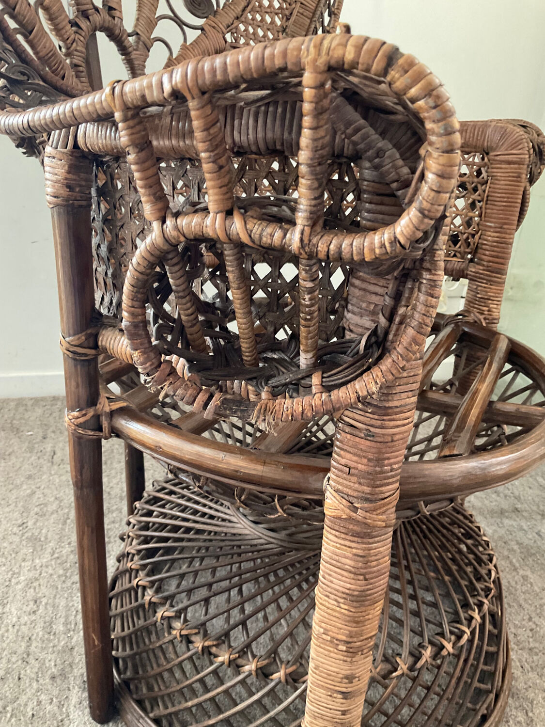 Fauteuil Paon Emmanuelle des années 60