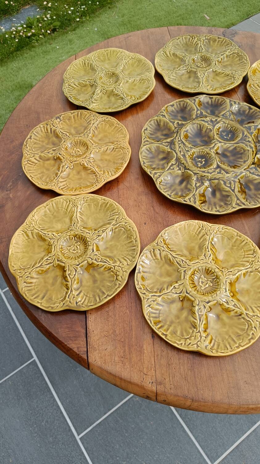 Vintage oyster service Gien – ceramic