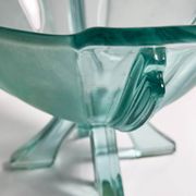 Art Deco Footed Glass Bowl by Stölzle Austria - 1930s