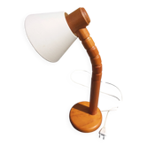 Vintage Scandinavian pine articulated lamp from the 60s and 70s.