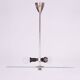 Czech Bauhaus Pendant in Chrome-Plated Steel and Milk Glass, 1930s