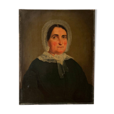 Antique 19th C Portrait Painting of a Beautiful Woman