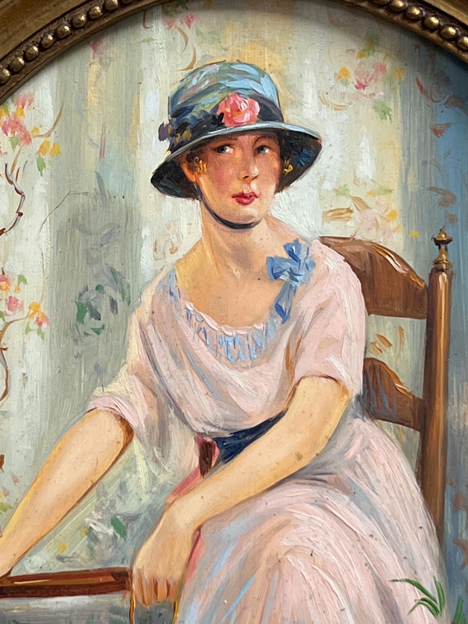 Portrait de dame de style Art Déco