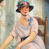Portrait of a lady in Art Deco style