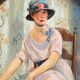 Portrait de dame de style Art Déco