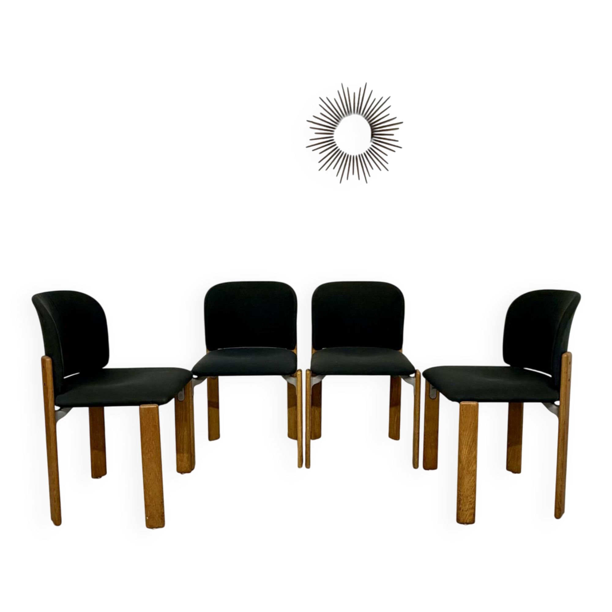 4 vintage Bruno Rey design chairs for Dieticker from the 1970s.