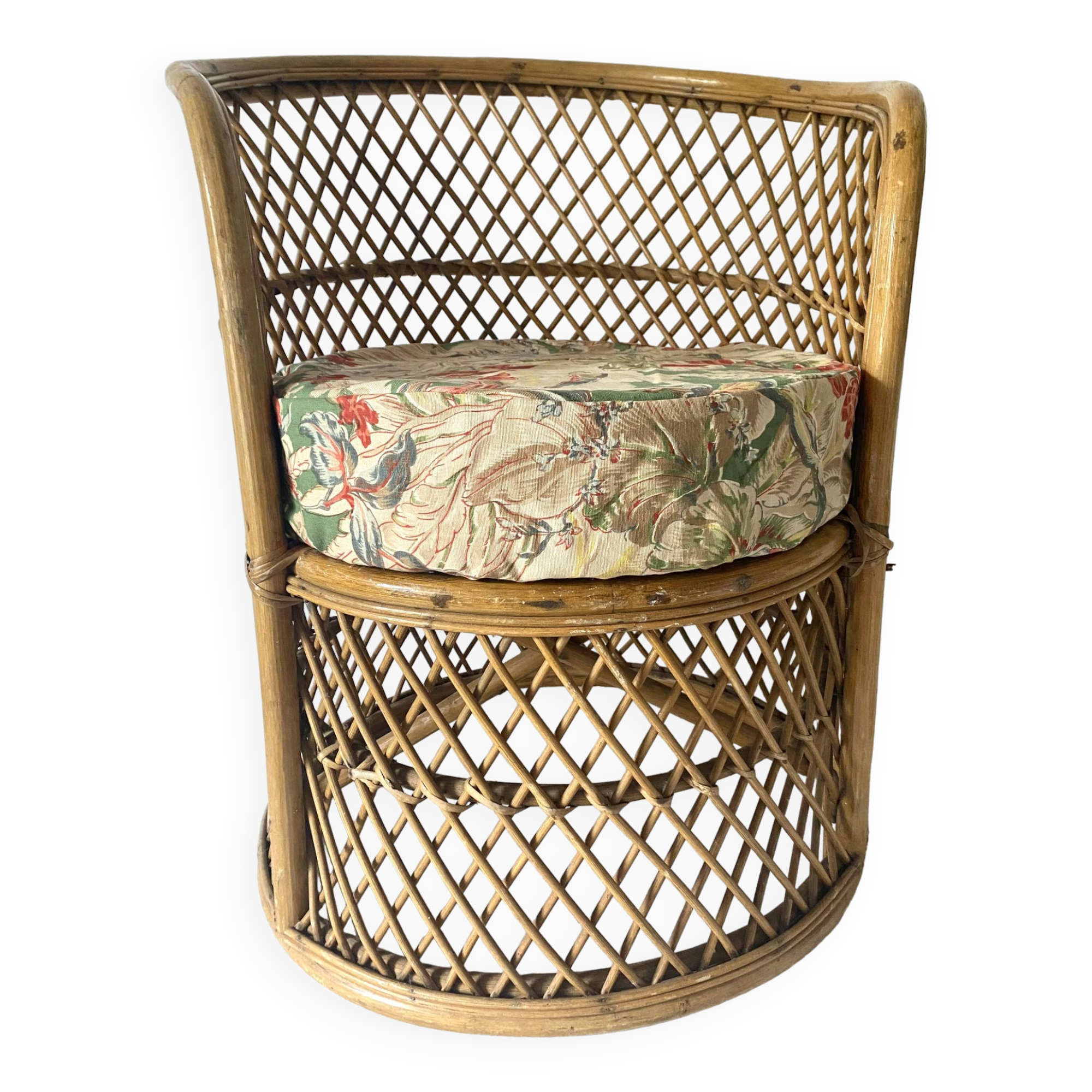 Vintage rattan armchair