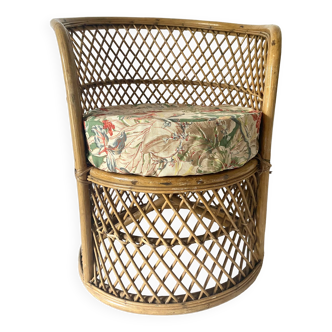 Vintage rattan armchair