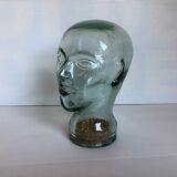 Green glass head