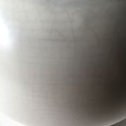 Cracked vintage earthenware vase