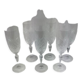 6 Baccarat crystal flutes made in france