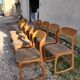 Set of 10 baumann chairs model sled 60s