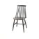 Vintage matt black slatted chair from the 60s