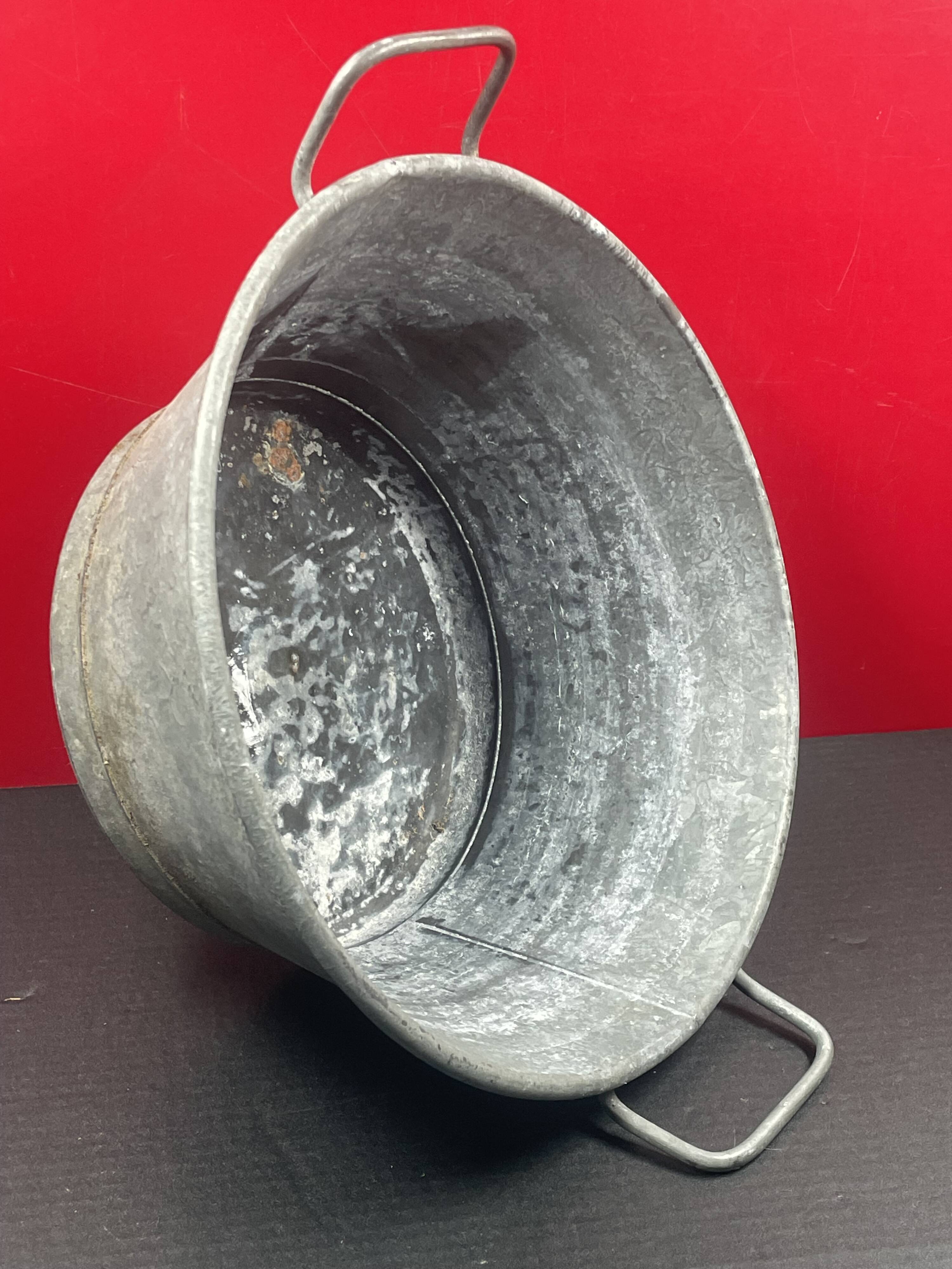 Old small zinc basin