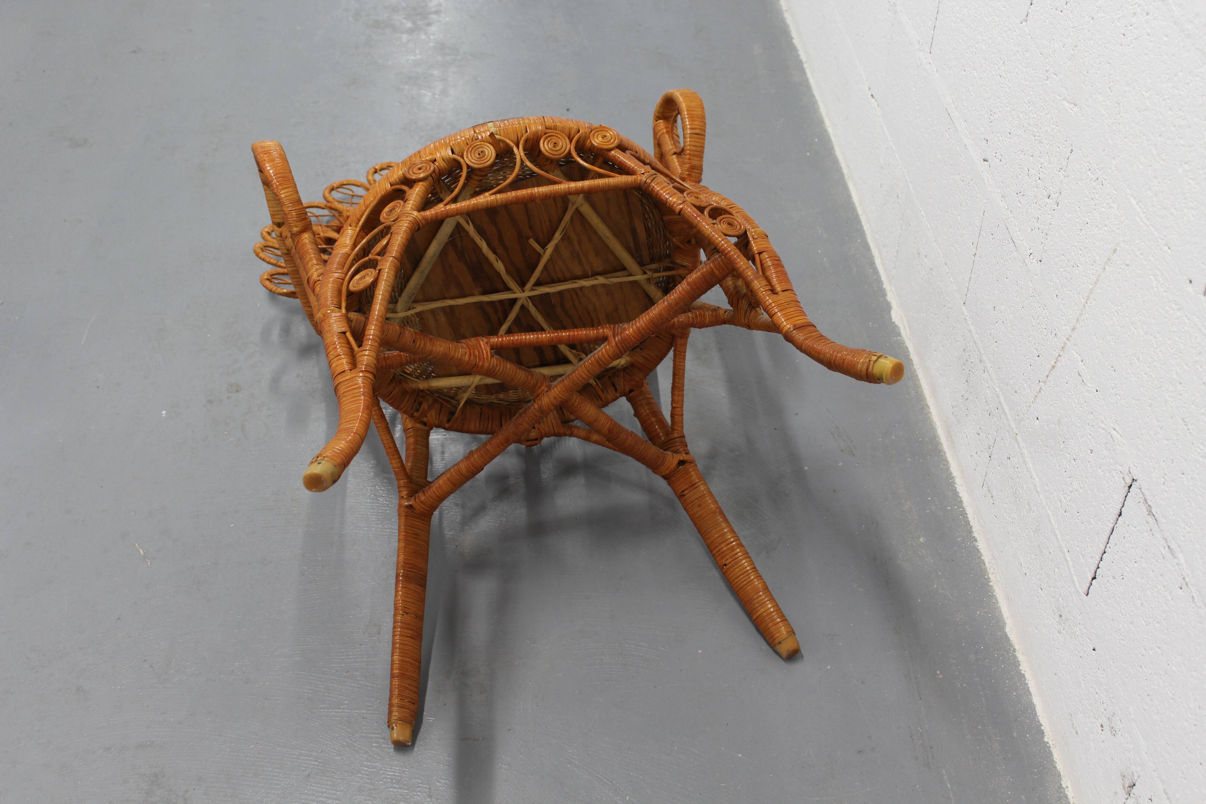 Emmanuelle peacock rattan armchair