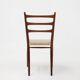 Set of Belgian Teak Dining Chairs with Braided Rope Seat, 1960s