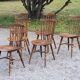 Set de 6 chaises de bistrot Baumann vintage des années 60