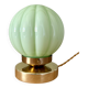 Vintage mint green opaline globe table lamp