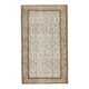 Vintage Turkish Oushak Handmade Wool Cotton White Area Rug 119x202