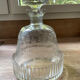 "Bohemian crystal carafe from Czechoslovakia with stopper, engraved decoration."