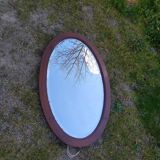 Beveled oval mirror 83x52cm