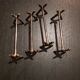 4 silver metal knife holders