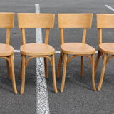4 chairs Baumann no.24 light beech