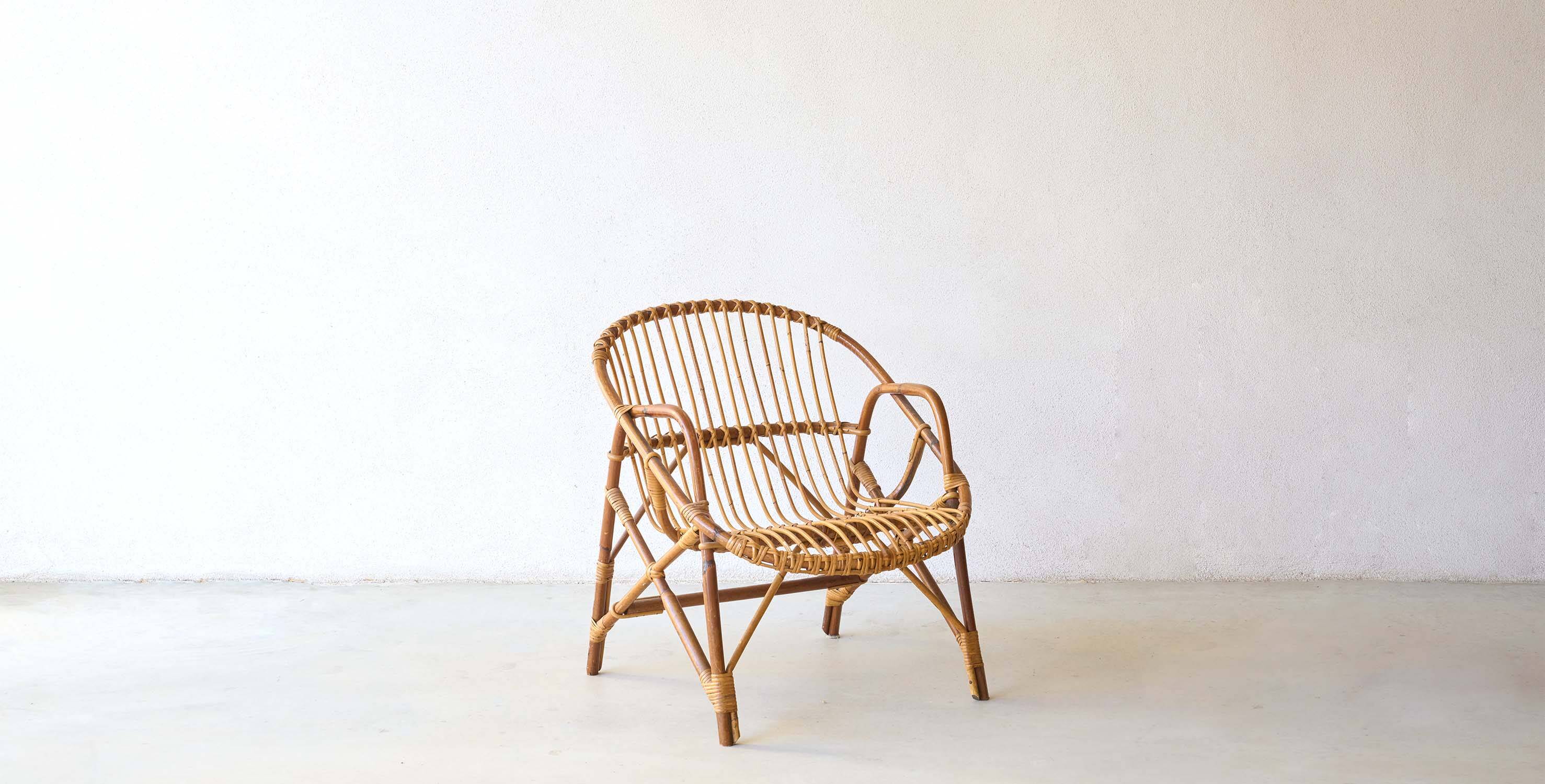 Bamboo & rattan armchair from the 1960s