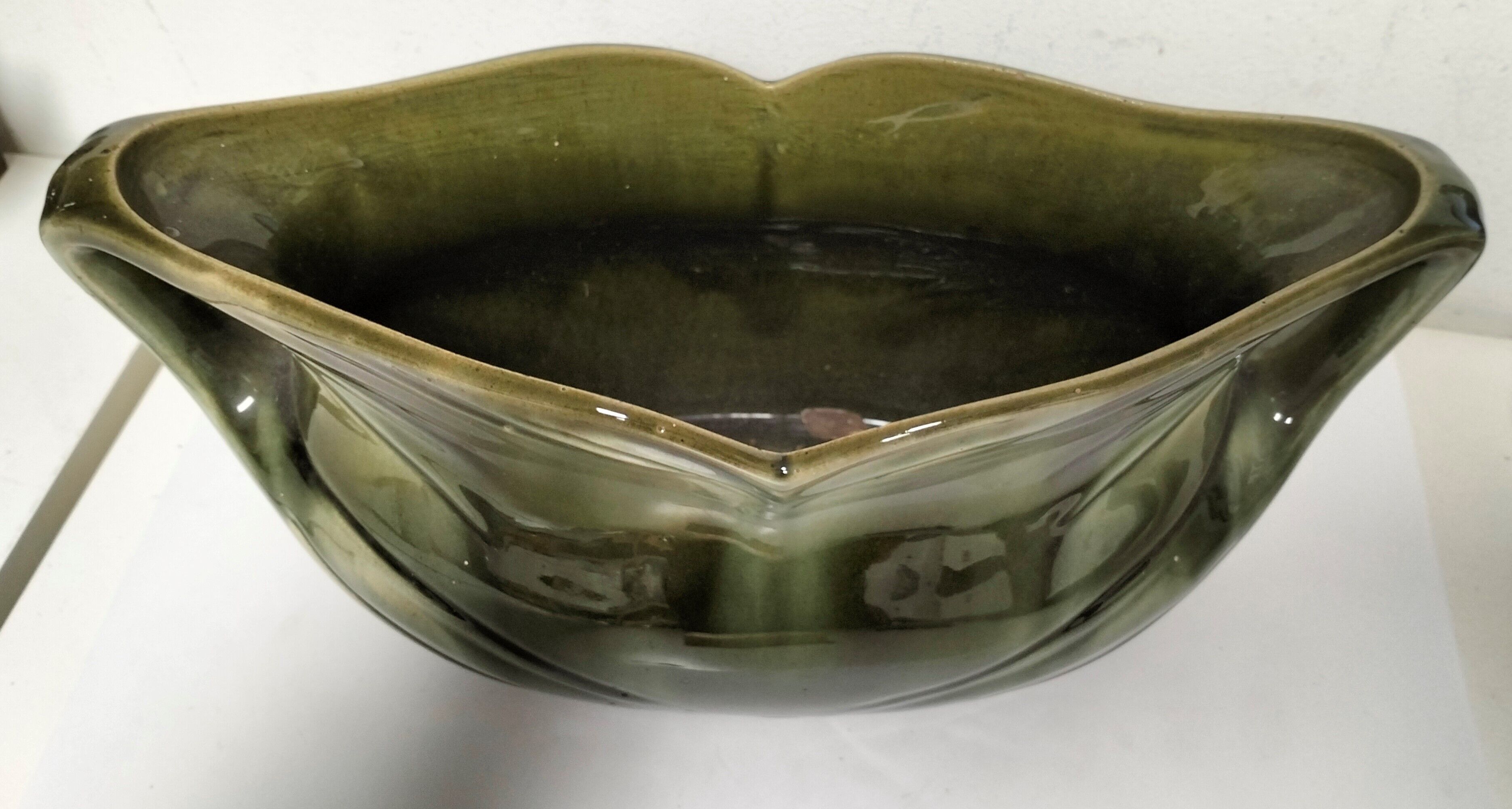 Old art nouveau earthenware planter