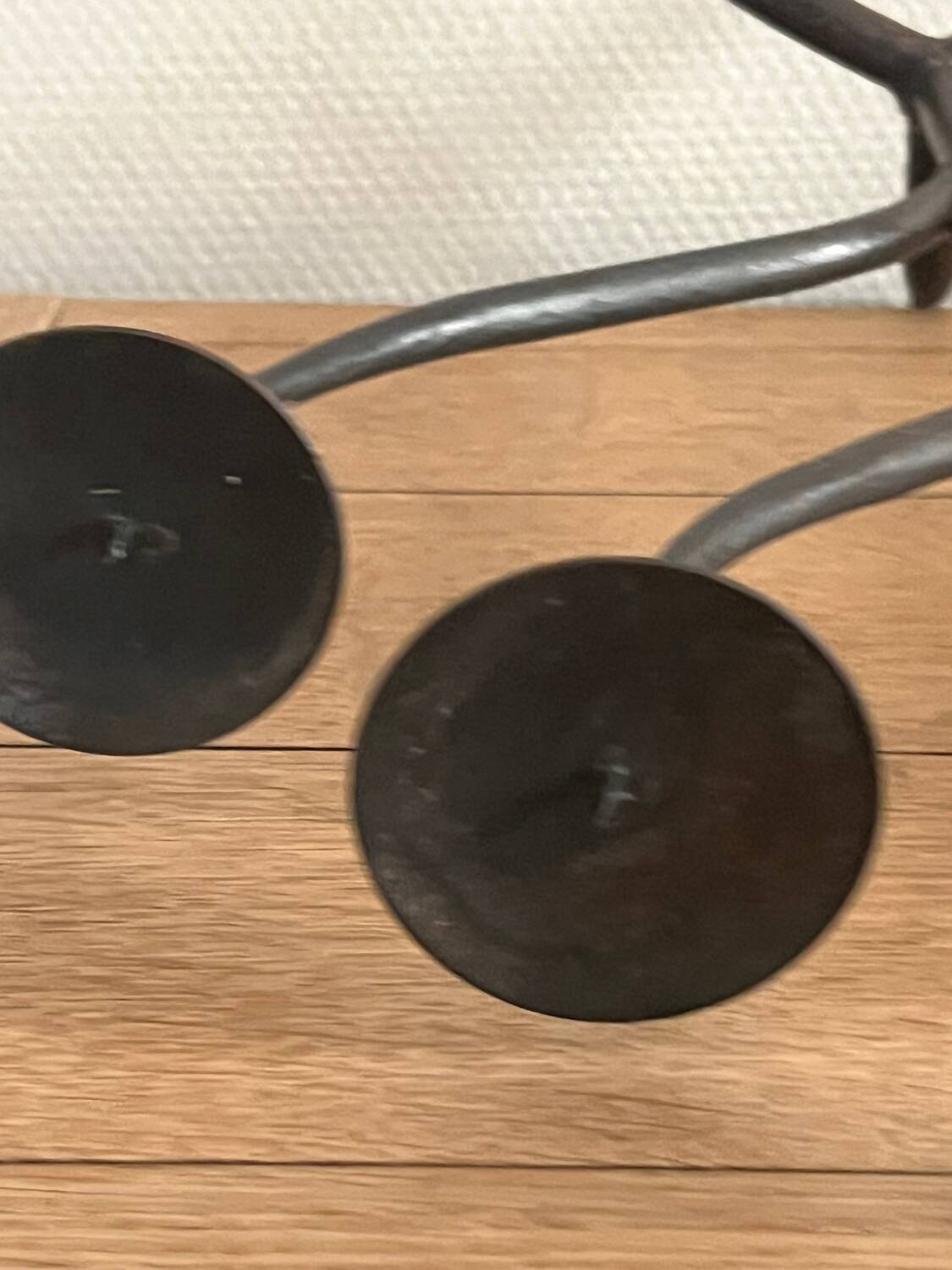 Brutaliser 5-branched mid century wrought iron candlestick – unique piece