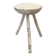 Antique French Milk Stool Painted White, early 1900s