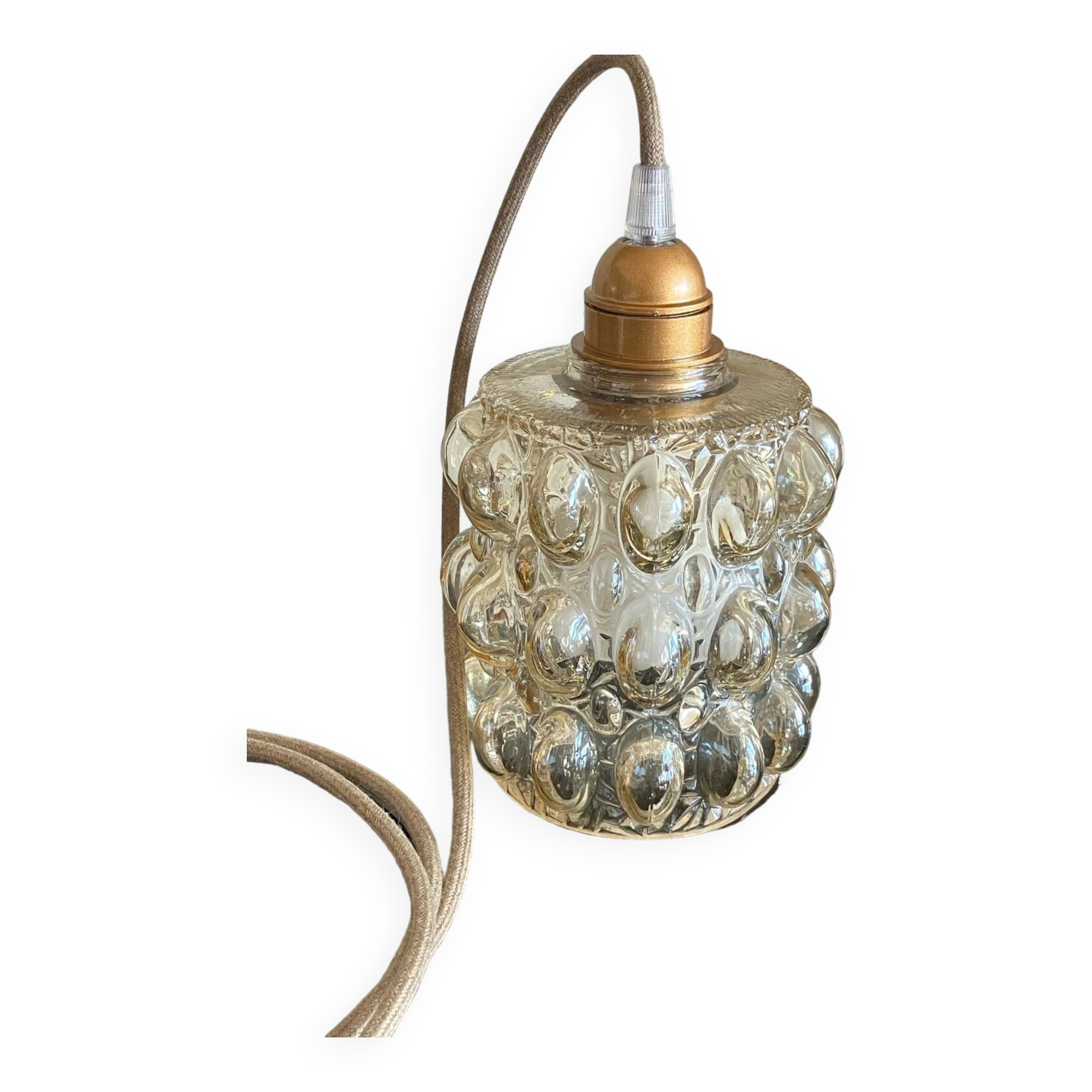 Vintage bubble glass pendant light