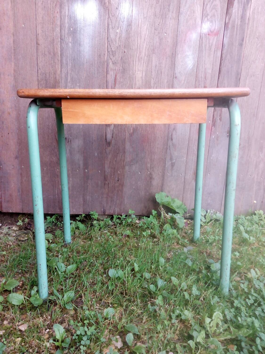 Former mullca mca 321 desk by jacques hitier tube metal & wood