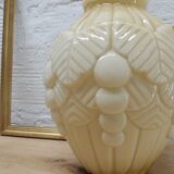 Opaline Art Deco Ivory Vase
