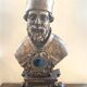 Bust of bishop in reliquary in silver wood xviith