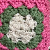 70s crochet cushion