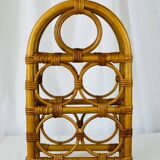 Vintage rattan bottle holder