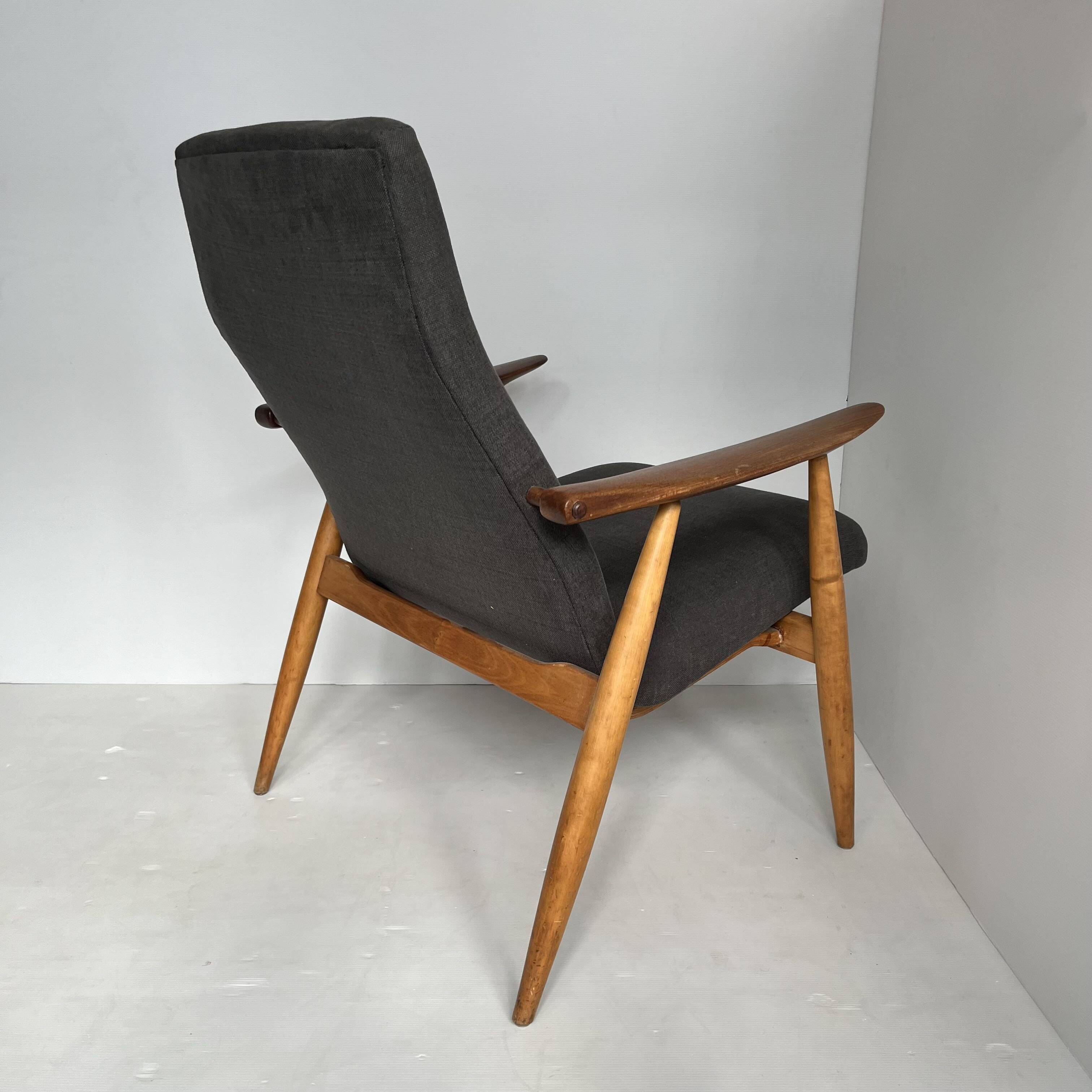 Vintage Scandinavian armchair and ottoman