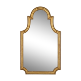 Timeless elegant wall mirror in gilted wood, France 1950s