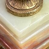 Twisted onyx and bronze lamp